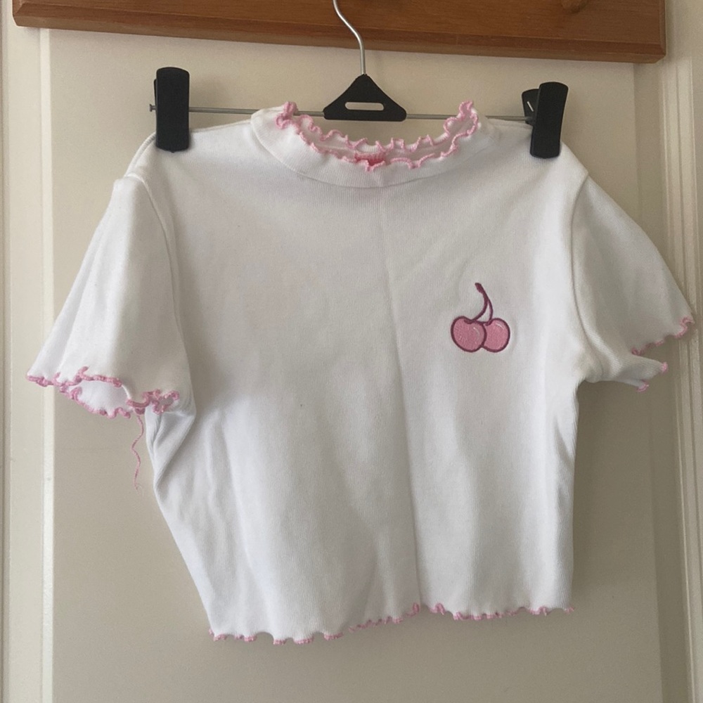 Pink Cherry Crop Top